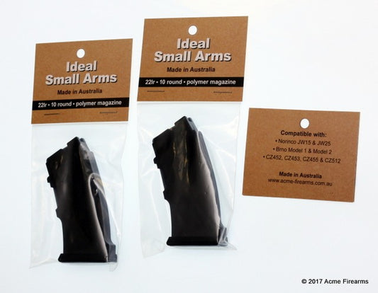 IDEAL SMALL ARMS CZ452/455/457/515/512 22LR 10-RND MAGAZINE AUS MADE