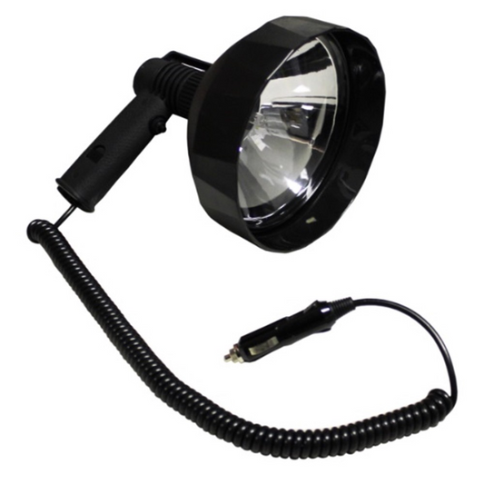 PRO-TACTICAL HAND HELD SPOTLIGHT 175MM 100W HALOGEN CIG PLUG & DIMMER