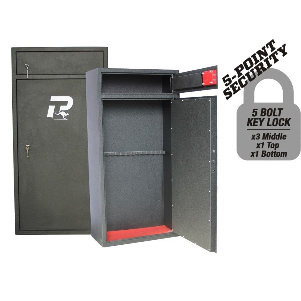 PRO-TACTICAL HUNTER 14 GUN SAFE KEY LOCK WITH TOP LOCKER