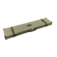 PRO-TACTICAL BIG GAME DELUXE LEATHER AND CANVAS RIFLE HARD CASE 