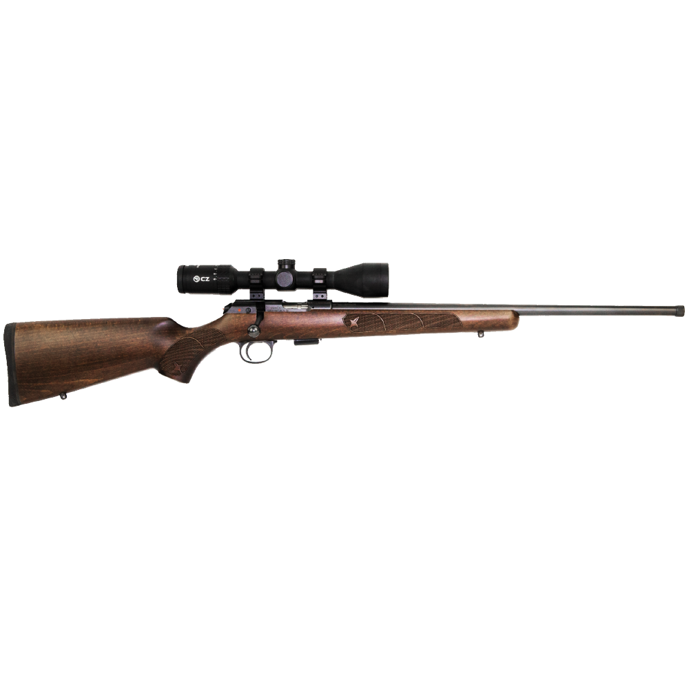 CZ 457 BEECHWOOD 22WMR KIT W/SCOPE & RINGS