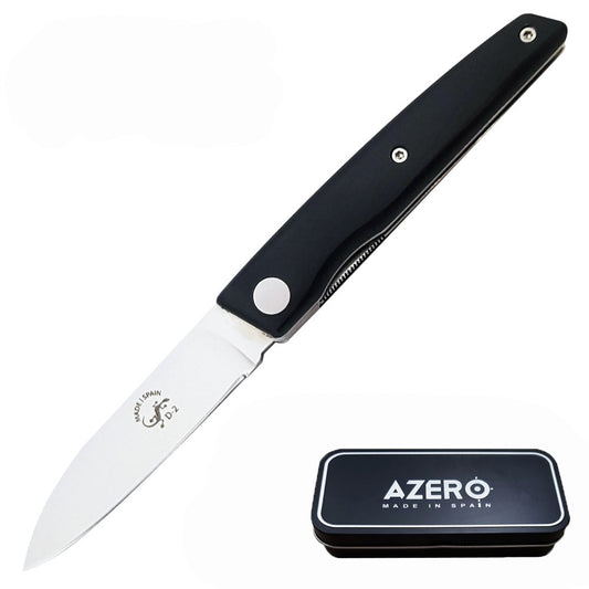 AZERO BLACK HANDLE FOLDING KNIFE 