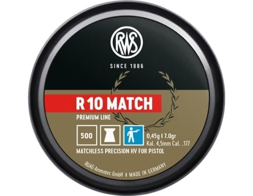 RWS R10 MATCH AIR RIFLE PELLETS .177 7.0GR 4.49 500PK