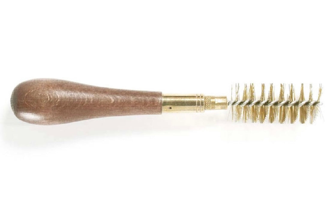 SLCTIRIN 12GA BRASS CHAMBER BRUSH W/ WOODEN HANDLE