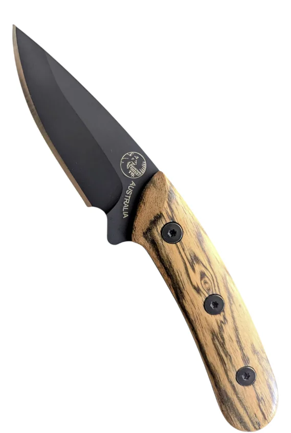TASSIE TIGER SANDLEWOOD BLACK FIXED BLADE [AUSTRALIAN MADE]