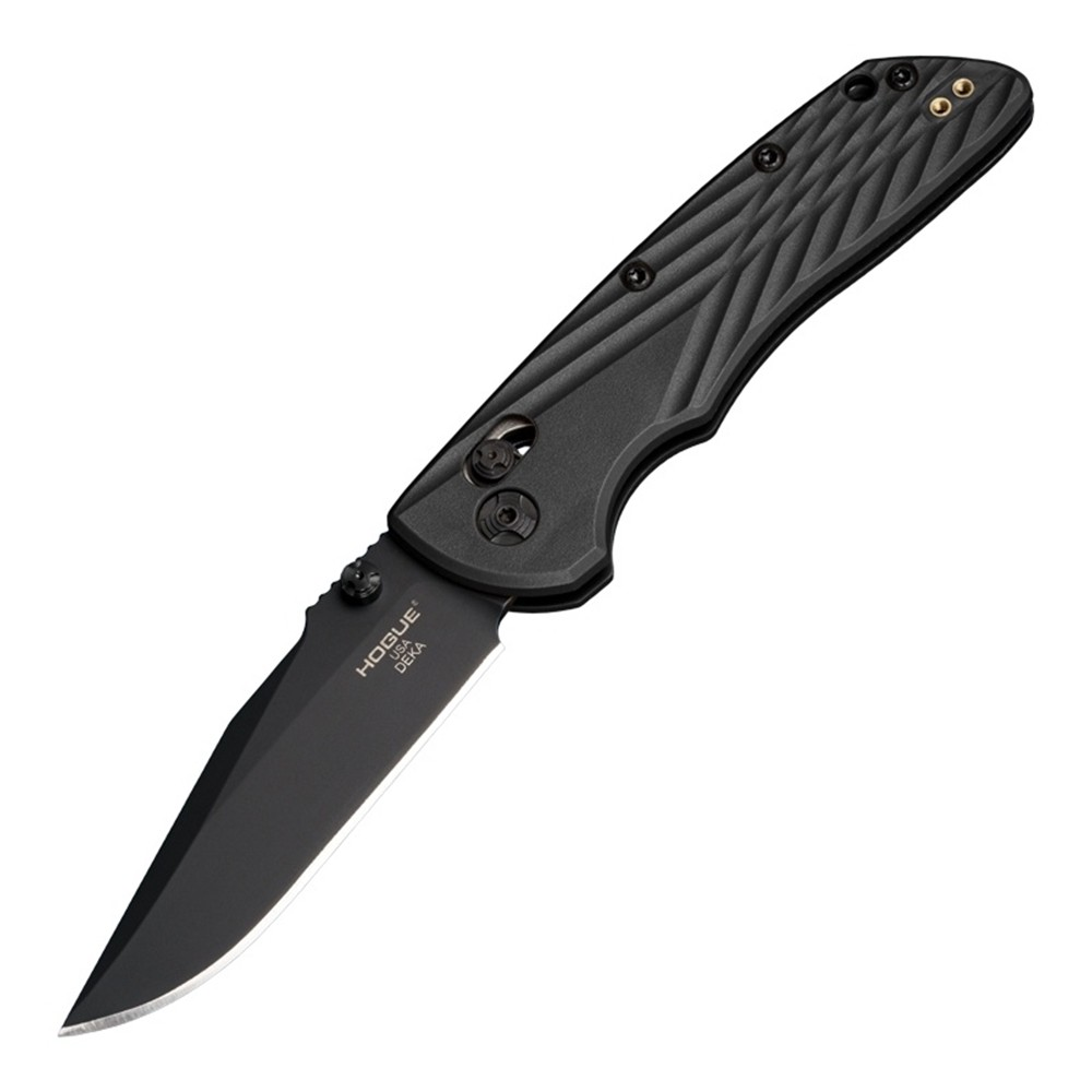HOGUE DEKA KNIFE 3.25" ABLE LOCK FOLDER - CLIP POINT BLACK BLADE BLACK FINISH - POLYMER FRAME BLACK