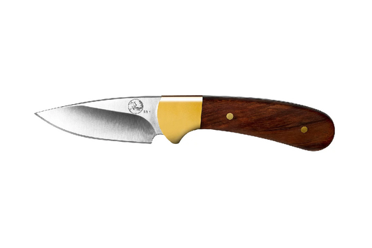 TASSIE TIGER FIXED BLADE SKINNING/HUNTING KNIFE WITH TIMBER HANDLE INC SHEATH