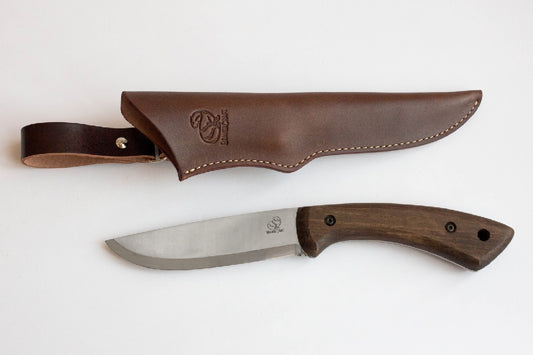 BEAVERCRAFT TRADITIONAL BUSHCRAFT KNIFE WALNUT HANDLE W/SHEATH