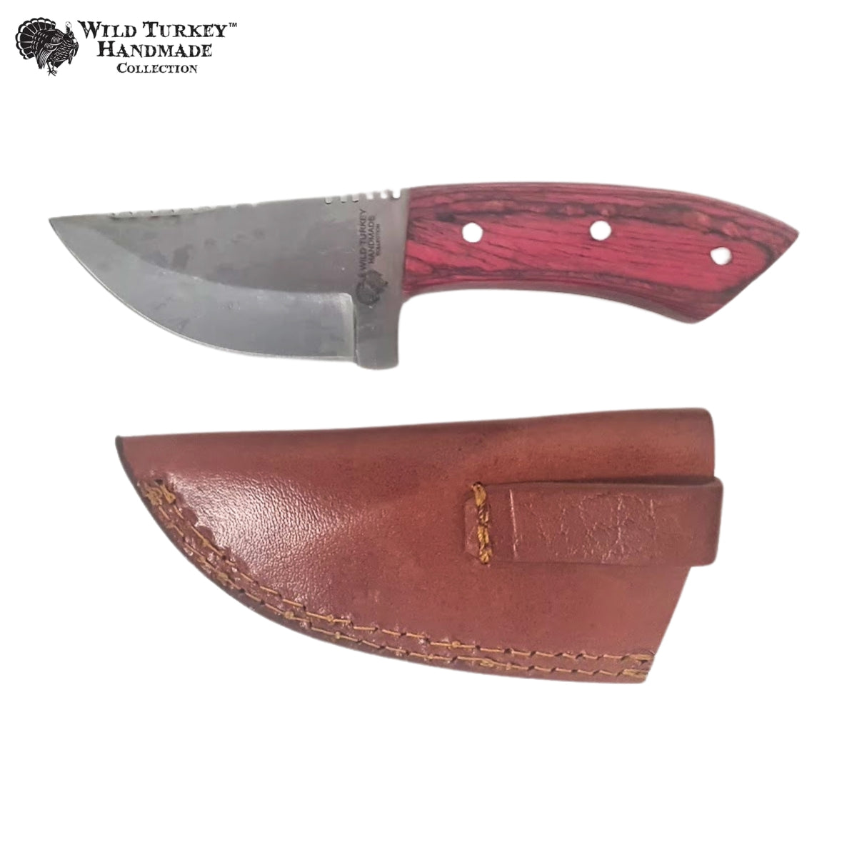 WILD TURKEY RED PAKKAWOOD SKINNER KNIFE