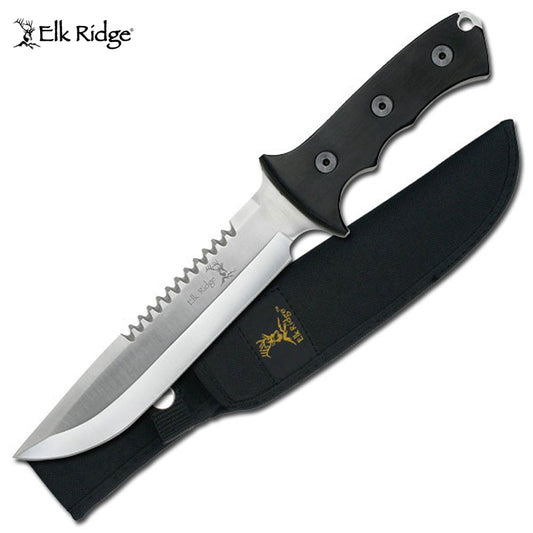 ELK RIDGE SAWBACK FIXED BLADE HUNTNIG KNIFE