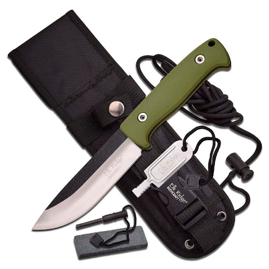 ELK RIDGE GREEN SURVIVAL KNIFE KIT