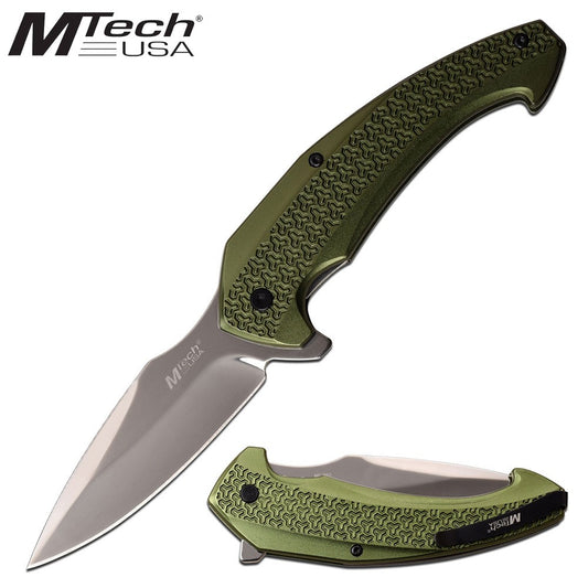 MTECH GREEN PATTERNED POCKET KNIFE