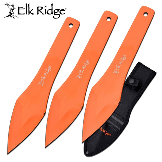 ELK RIDGE THROWING KNIVES ORANGE 241MM 3 PACK