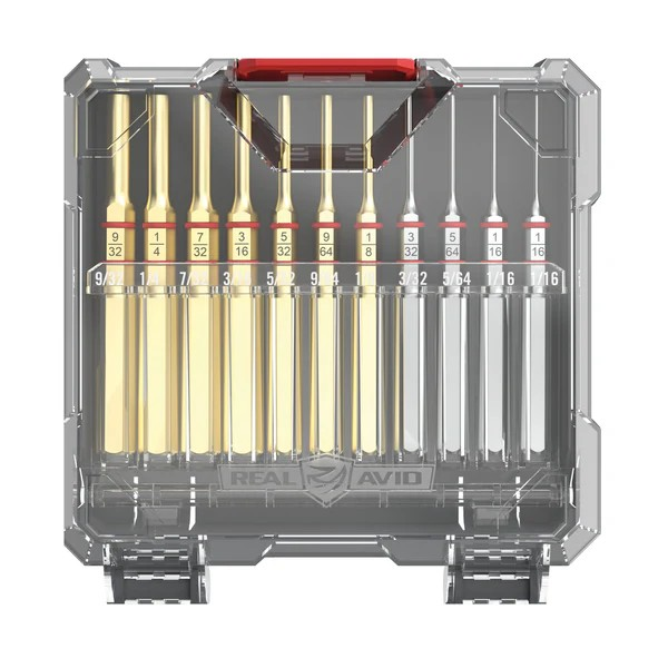 REAL AVID ACCU-PUNCH 11-PIECE STD BRASS & STEEL PIN PUNCH SET
