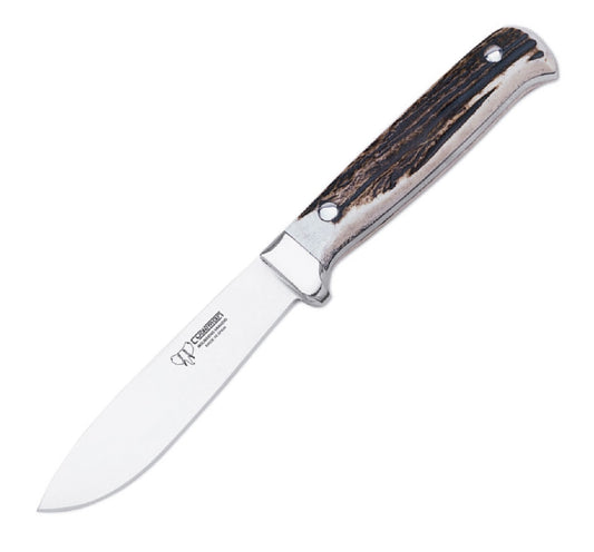 CUDEMAN DEER STAG VANADIUM STEEL CLASSIC HUNTING KNIFE W/SHEATH