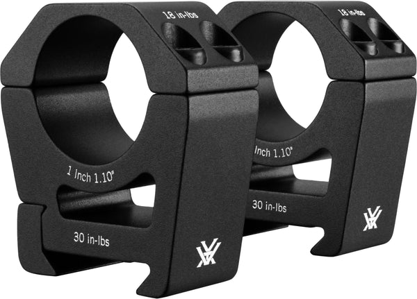 VORTEX SPORT RIFLESCOPE RINGS 1" HIGH (1.1")