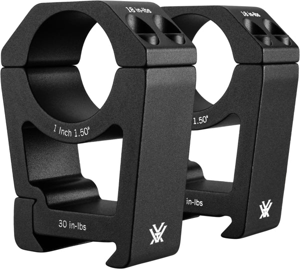 VORTEX SPORT RIFLESCOPE RINGS 1" EXTRA HIGH (1.5")