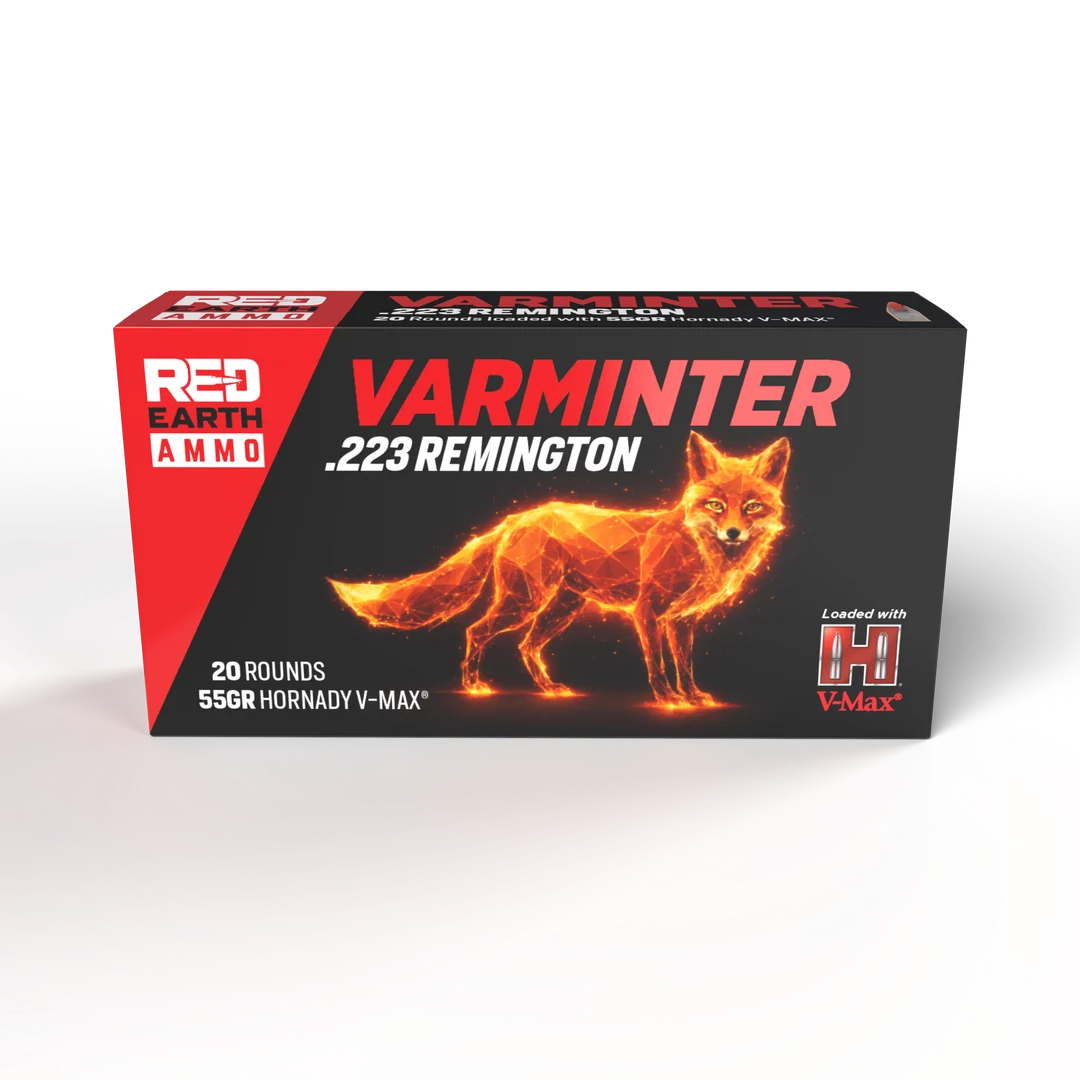 RED EARTH AMMO 223 REMINGTON 55GRN HORNADY V-MAX 20PK