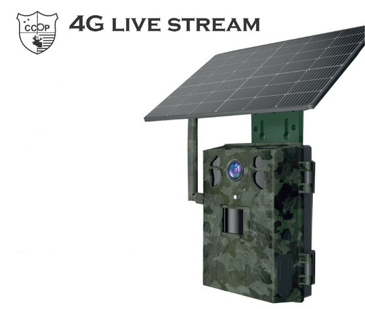 CCOP 4G TRAIL CAMERA W/SOLAR PANEL 14MP