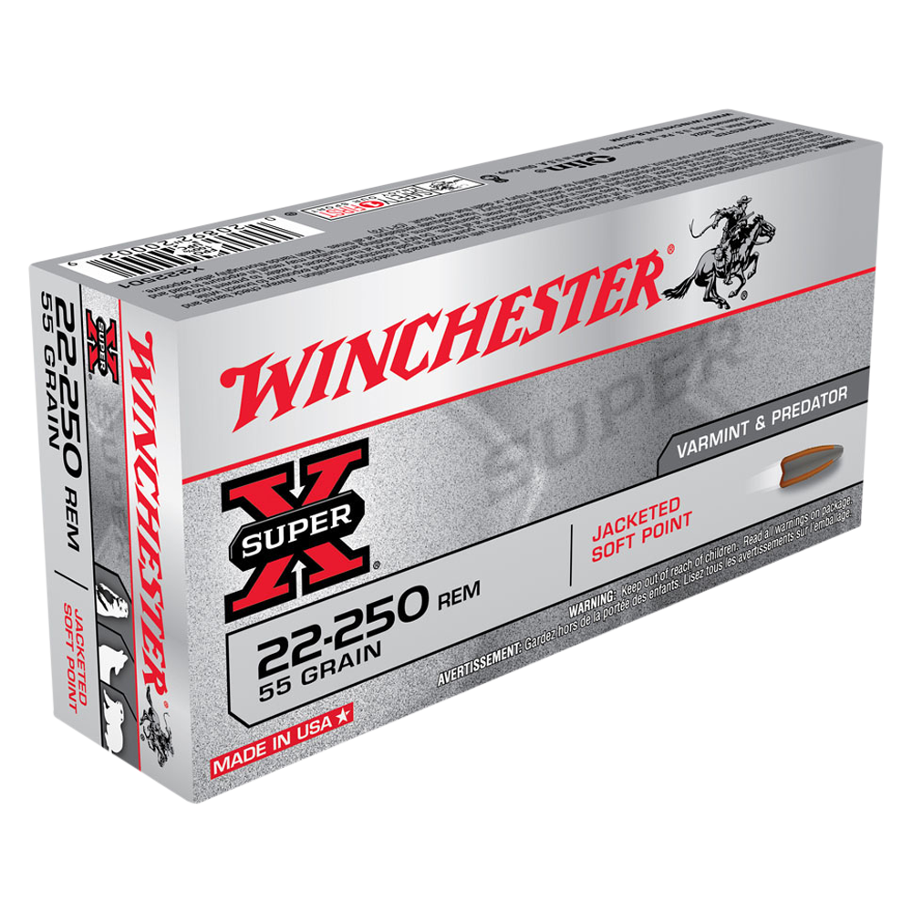 WINCHESTER 22-250 55GRN PSP SUPER-X 20PK