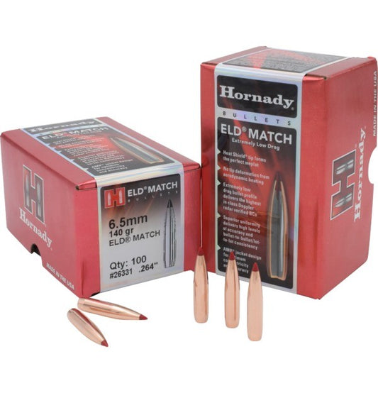 HORNADY .264 6.5MM 140GRN ELD - MATCH PROJECTILES 100PK