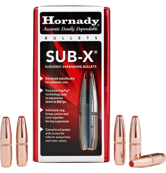 HORNADY .308 30CAL 190GRN SUB-X 100PK PROJECTILES