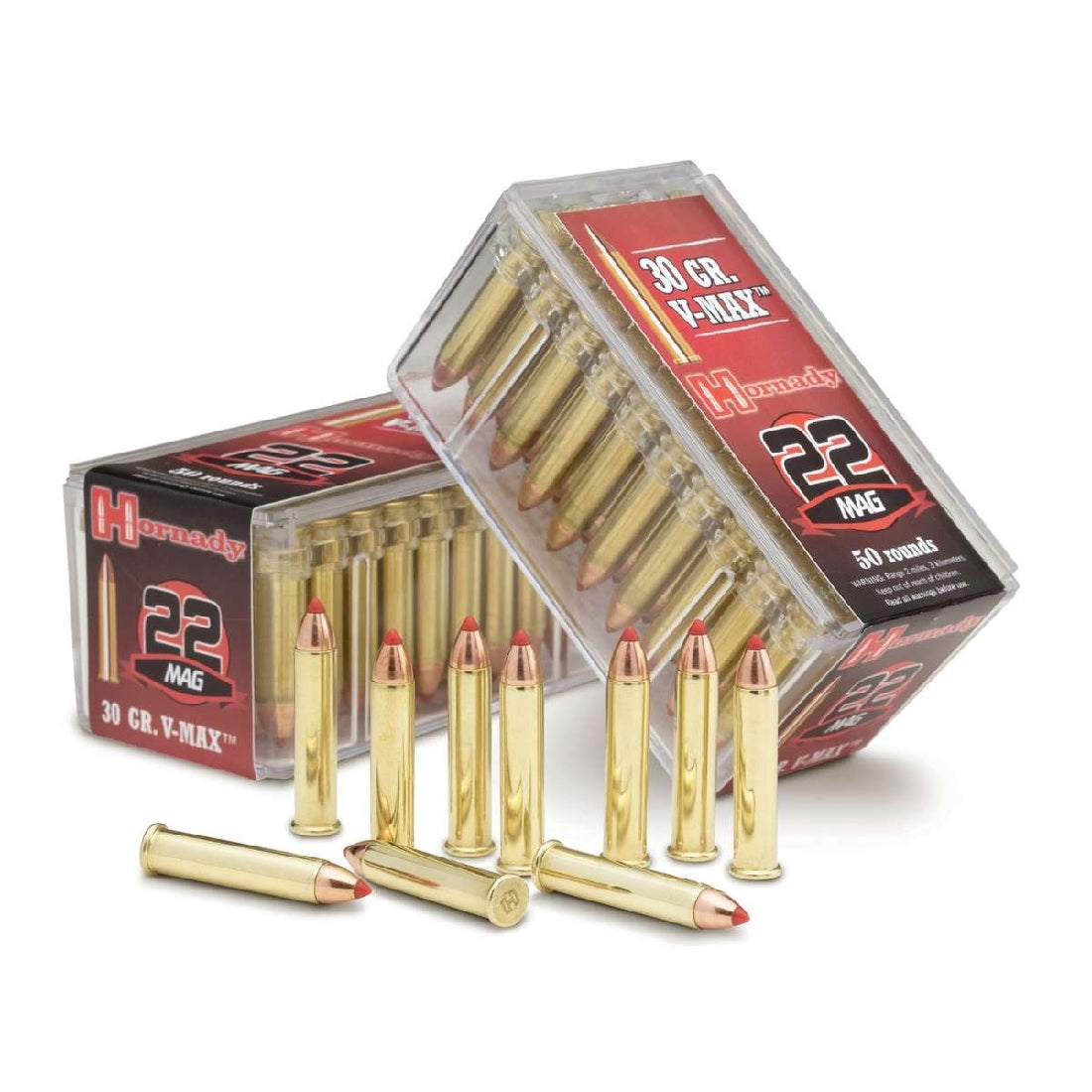 HORNADY 22WMR 30GRN V-MAX 50PK