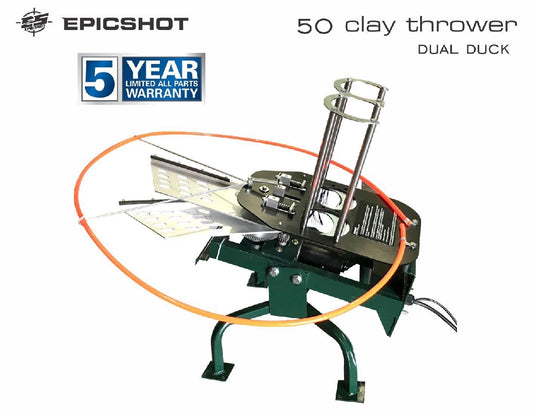 EPICSHOT DUAL DUCK 50 CLAY TARGET THROWER AUTO DOUBLE ARM