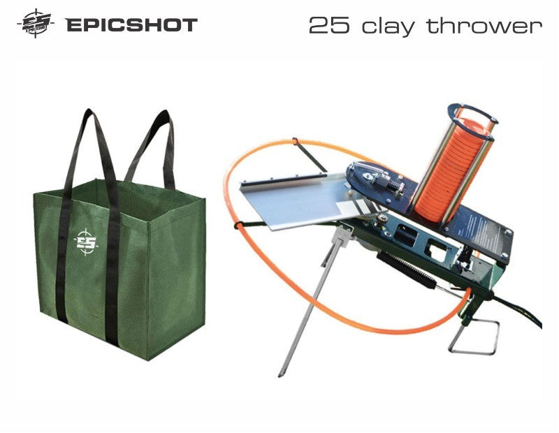 EPICSHOT PORTABLE 25 CLAY TARGET THROWER AUTO WITH BAG