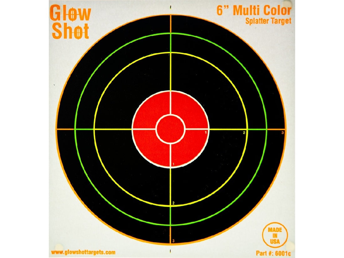 GLOW SHOT 6" HEAVY CARD TARGETS 50PK