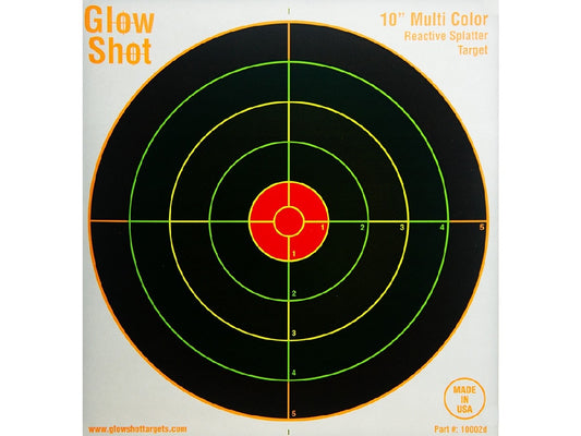 GLOW SHOT 10" HEAVY CARD TARGETS 25PK