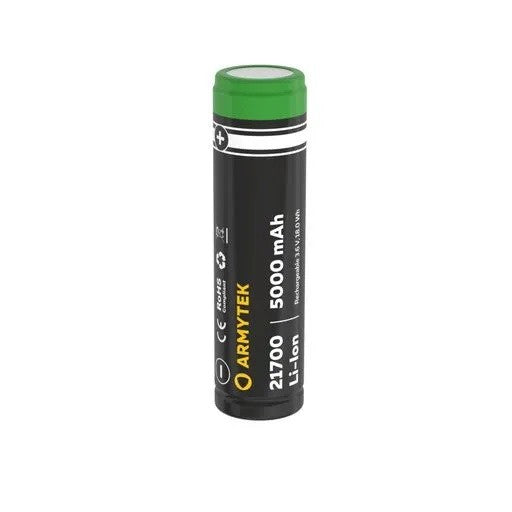 ARMYTEK 21700 LI-ION 5000MAH BATTERY,RECHARGEABLE, WITHOUT PCB